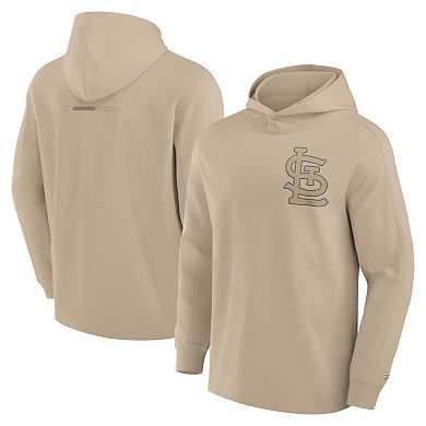 Men's Fanatics Signature Khaki St. Louis Cardinals Elements Lightweight Fleece Hoodie