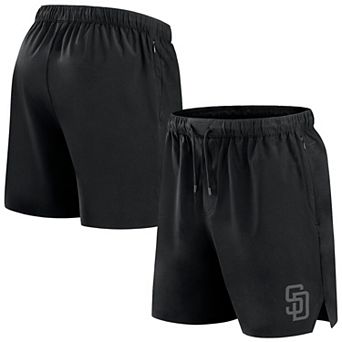 Men's Fanatics Signature Black San Diego Padres Front Office Woven Shorts