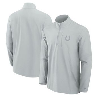 Men's Fanatics Signature Gray Indianapolis Colts Front Office Woven Quarter-Zip Jacket