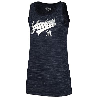 Women's New Era Navy New York Yankees Space-Dye Active Tank Top