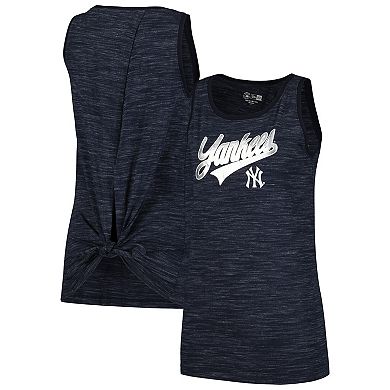 Women's New Era Navy New York Yankees Space-Dye Active Tank Top