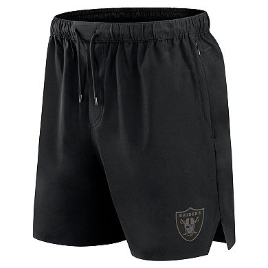 Men's Fanatics Signature Black Las Vegas Raiders Front Office Woven Shorts