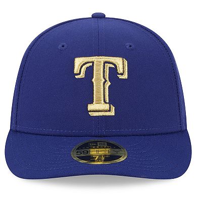 Men's New Era Royal Texas Rangers 2024 Gold Collection Low Profile 59FIFTY Fitted Hat