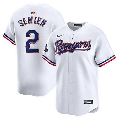 Men's Nike Marcus Semien White Texas Rangers 2024 Gold Collection Limited Player Jersey