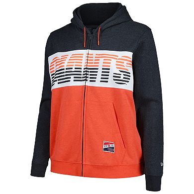 Women's New Era Black San Francisco Giants Plus Size Color Block Full-Zip Hoodie