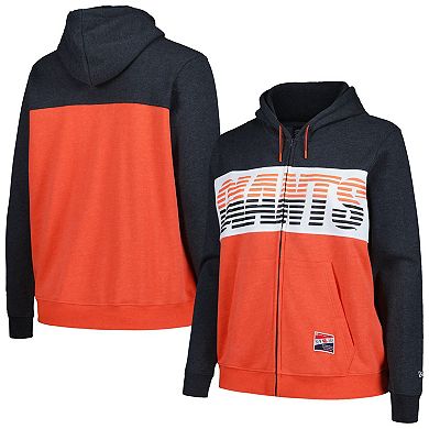 Women's New Era Black San Francisco Giants Plus Size Color Block Full-Zip Hoodie