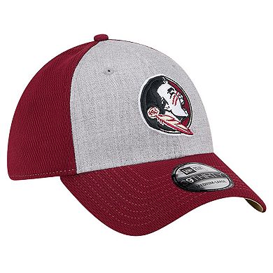 Men's New Era Heather Gray/Garnet Florida State Seminoles Two-Tone 39THIRTY Flex Hat