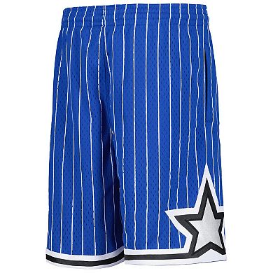 Youth Mitchell & Ness Blue Orlando Magic Hardwood Classics Swingman Shorts
