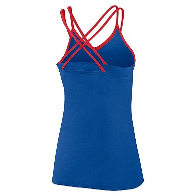 Women's Fanatics Branded Royal Chicago Cubs Go For It Strappy V-Neck Tank Top