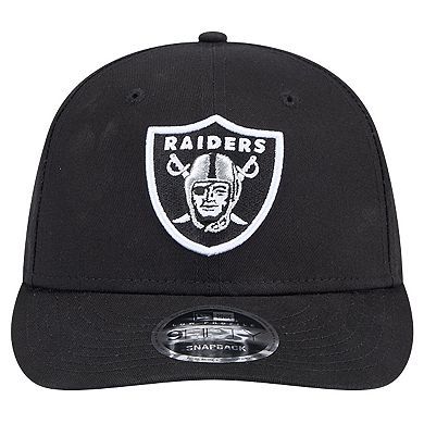 Men's New Era Black Las Vegas Raiders Main Low Profile 9FIFTY Snapback Hat