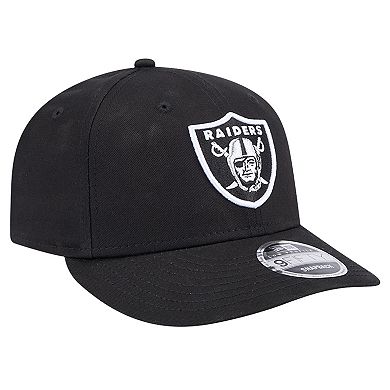Men's New Era Black Las Vegas Raiders Main Low Profile 9FIFTY Snapback Hat