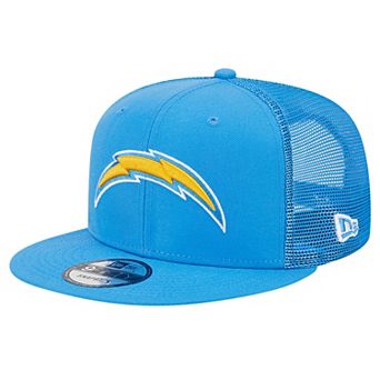Men's New Era Powder Blue Los Angeles Chargers Main Trucker 9FIFTY Snapback Hat