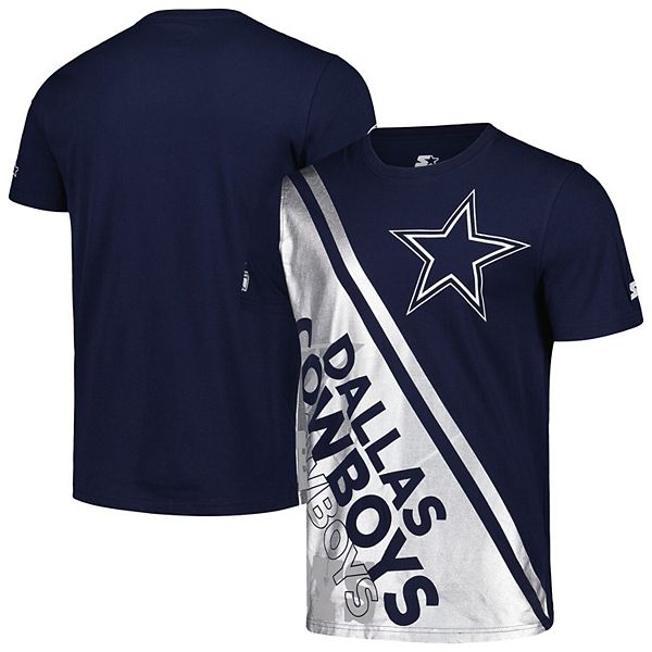 Men's Starter Navy/Silver Dallas Cowboys Finish Line Extreme Graphic T ...