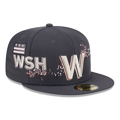Men's New Era Graphite Washington Nationals City Connect Icon 59FIFTY Fitted Hat
