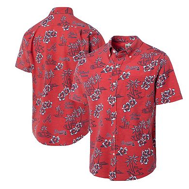 Men's Reyn Spooner Red Atlanta Braves Kekai Button-Down Shirt