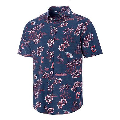 Men's Reyn Spooner Navy Cleveland Guardians Kekai Button-Down Shirt