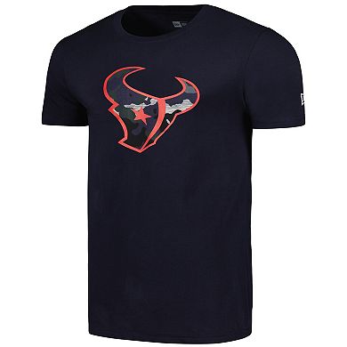 Men's New Era Navy Houston Texans Camo Logo T-Shirt