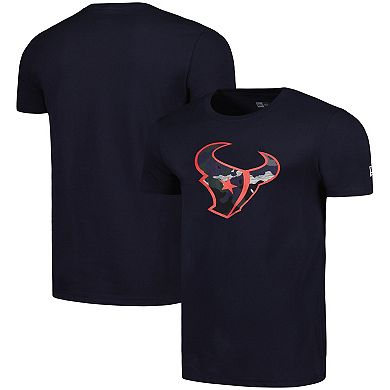 Men's New Era Navy Houston Texans Camo Logo T-Shirt