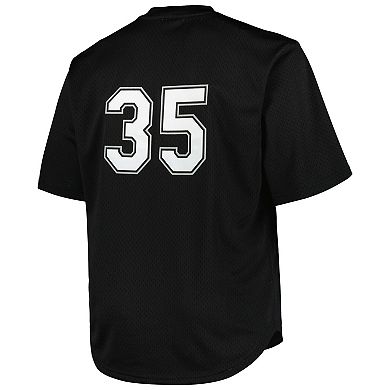 Men's Profile Frank Thomas Black Chicago White Sox Big & Tall Cooperstown Collection Mesh Batting Practice Jersey