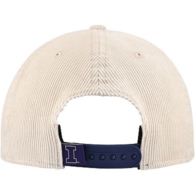 Men's New Era Cream Illinois Fighting Illini Corduroy Golfer Snapback Hat