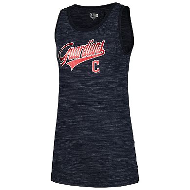 Women's New Era Navy Cleveland Guardians Space-Dye Active Tank Top