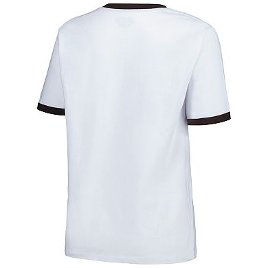 Women's New Era White San Diego Padres Oversized Ringer T-Shirt