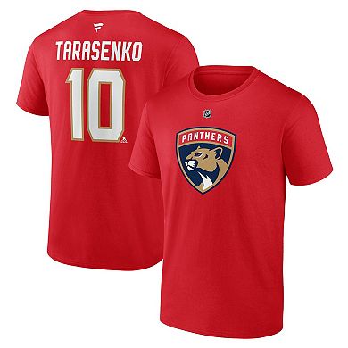 Men's Fanatics Branded Vladimir Tarasenko Red Florida Panthers Authentic Stack Name & Number T-Shirt
