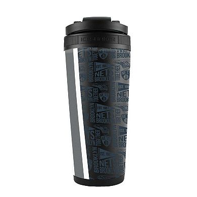 WinCraft Brooklyn Nets 26oz. 4D Stainless Steel Ice Shaker Bottle