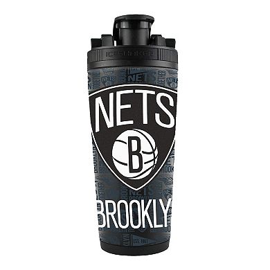 WinCraft Brooklyn Nets 26oz. 4D Stainless Steel Ice Shaker Bottle