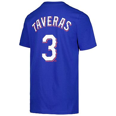 Youth Nike Leody Taveras Royal Texas Rangers Name & Number T-Shirt