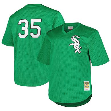 Men's Profile Frank Thomas Kelly Green Chicago White Sox Big & Tall Cooperstown Collection Mesh Batting Practice Jersey