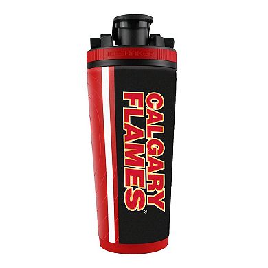 WinCraft Calgary Flames 26oz. 4D Stainless Steel Ice Shaker Bottle