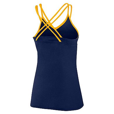 Women's Fanatics Branded Navy Milwaukee Brewers Go For It Strappy V-Neck Tank Top