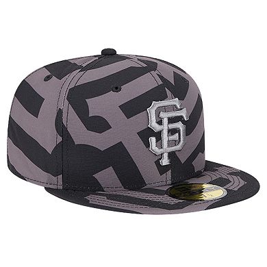 Men's New Era Black San Francisco Giants Logo Fracture 59FIFTY Fitted Hat