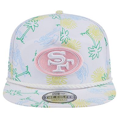 Men's New Era White San Francisco 49ers  Vacay Golfer Snapback Hat