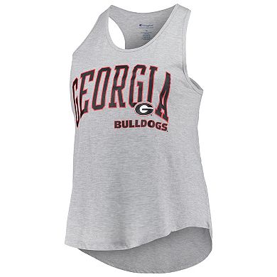 Women's Profile Heather Gray Georgia Bulldogs Arch Logo Racerback Scoop Neck Tank Top