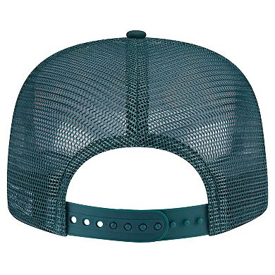 Men's New Era Green Oakland Athletics Seeing Diamonds A-Frame Trucker 9FIFTY Snapback Hat