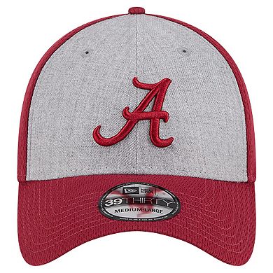 Men's New Era Heather Gray/Crimson Alabama Crimson Tide Two-Tone 39THIRTY Flex Hat