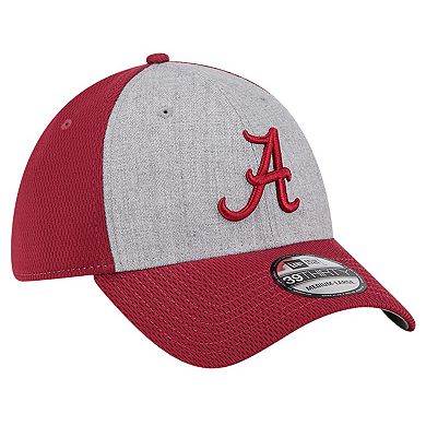 Men's New Era Heather Gray/Crimson Alabama Crimson Tide Two-Tone 39THIRTY Flex Hat