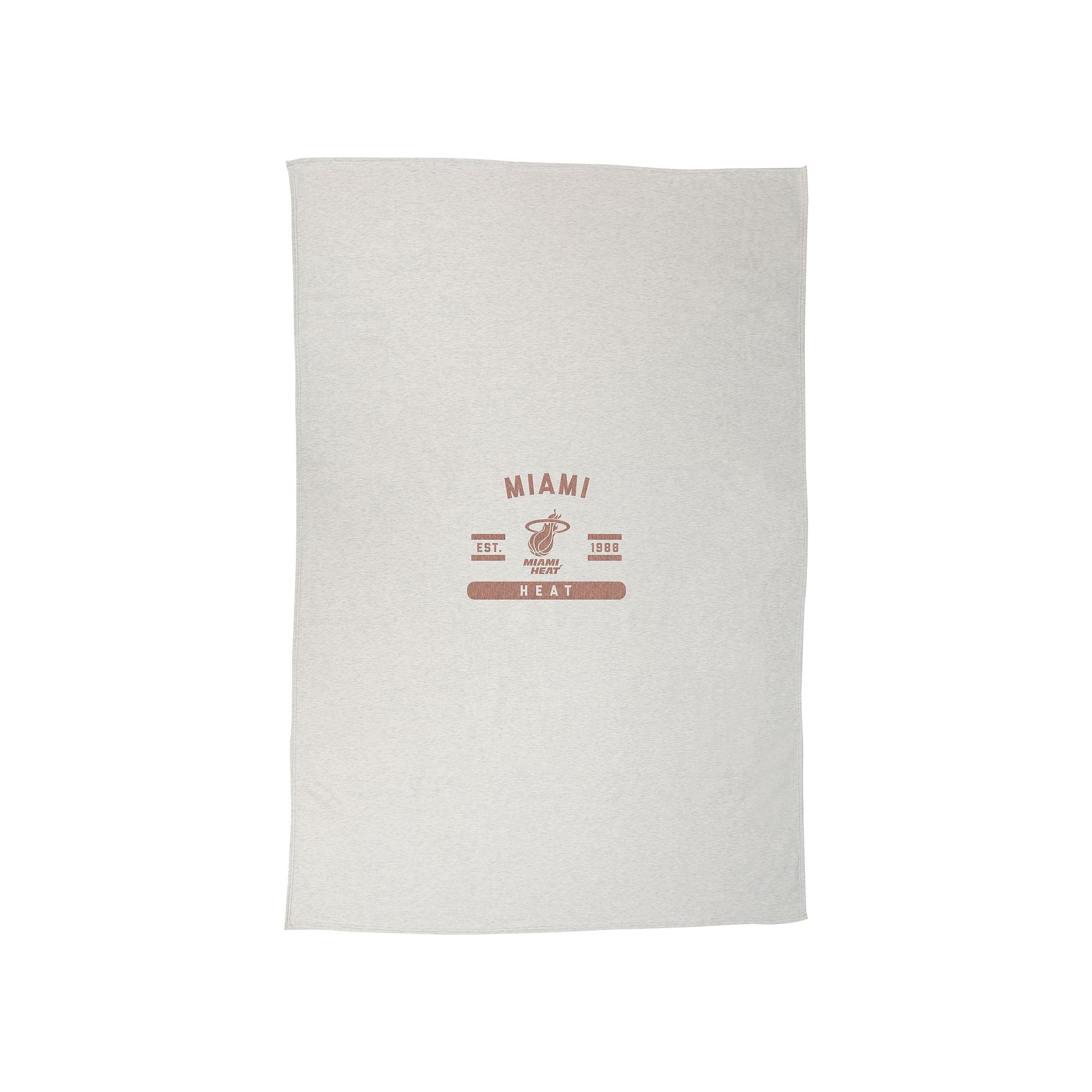 Miami Heat 54 x 84 Oatmeal Sweatshirt Blanket, Team