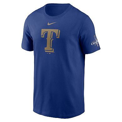 Men's Nike Royal Texas Rangers 2024 Gold Collection Logo T-Shirt