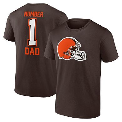 Men's Fanatics Branded Brown Cleveland Browns #1 Dad T-Shirt