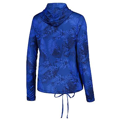 Women's Columbia Royal Florida Gators Summerdry Printed Long Sleeve Hoodie T-Shirt