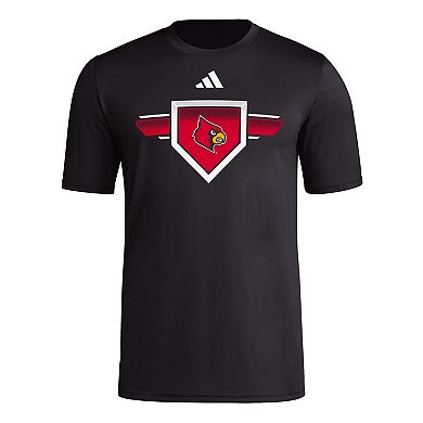 Men's adidas Black Louisville Cardinals 2023/24 AEROREADY Homeland Plate Pregame T-Shirt