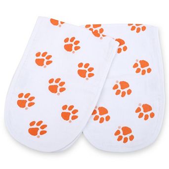 Infant Three Little Anchors Clemson Tigers 2-Pack Muslin Burp Cloth Set