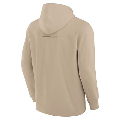 Men's Fanatics Signature Khaki Milwaukee Brewers Elements Lightweight Fleece Hoodie