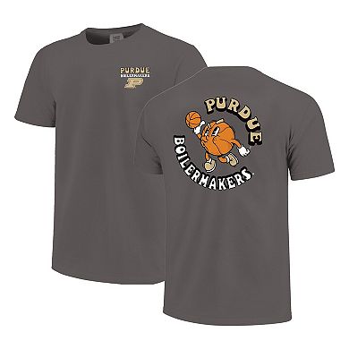 Youth Charcoal Purdue Boilermakers Comfort Colors Basketball T-Shirt