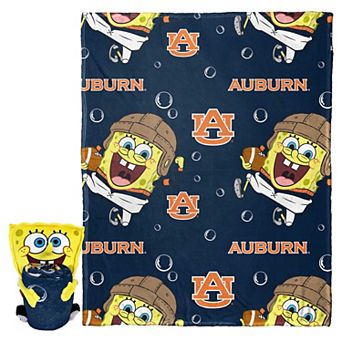 The Northwest Group Auburn Tigers Spongebob Squarepants Hugger Blanket
