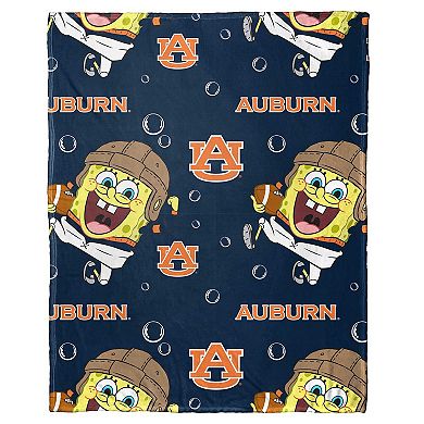 The Northwest Group Auburn Tigers Spongebob Squarepants Hugger Blanket