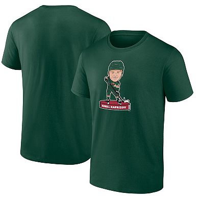 Men's Fanatics Branded Kirill Kaprizov Green Minnesota Wild Player Bobblehead T-Shirt